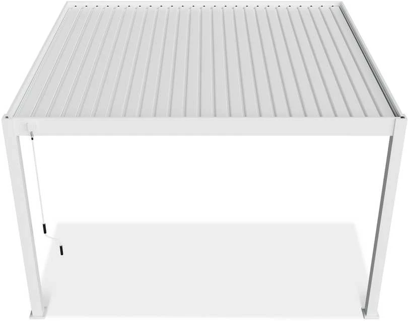 Pavėsinė Pergola DELUXE WALL 3.6x4, Baltas (montuojama prie sienos)