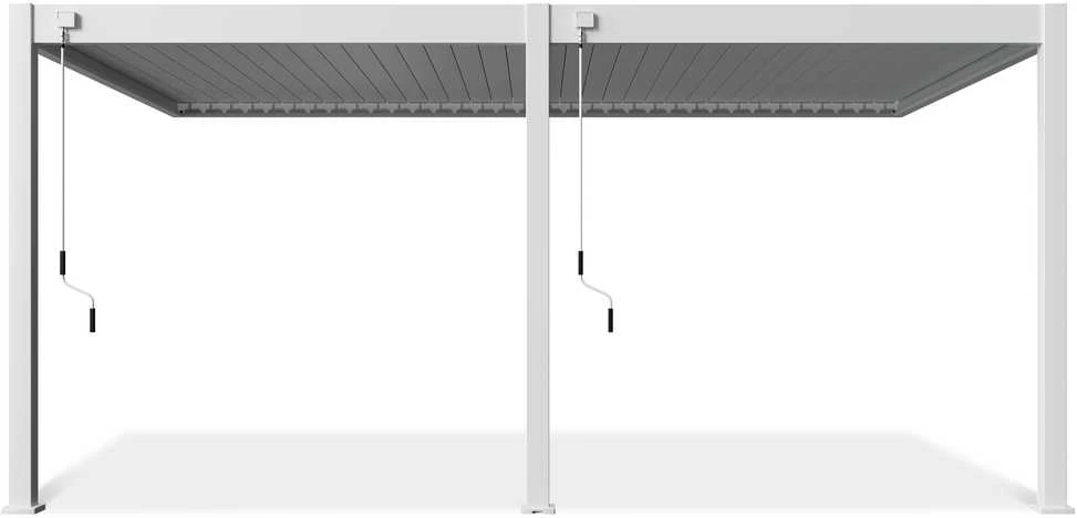Pavėsinė Pergola DELUXE WALL 3.6x5.3, Baltas (montuojama prie sienos)