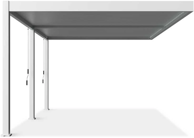 Pavėsinė Pergola DELUXE WALL 3.6x5.3, Baltas (montuojama prie sienos)