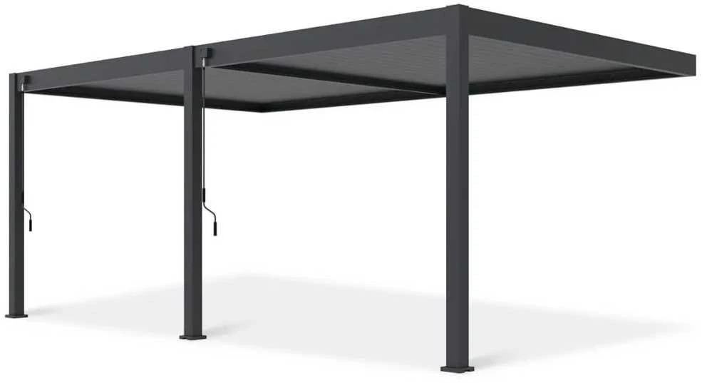 Pavėsinė Pergola DELUXE WALL 3.6x6, Anthracite (montuojama prie sienos)