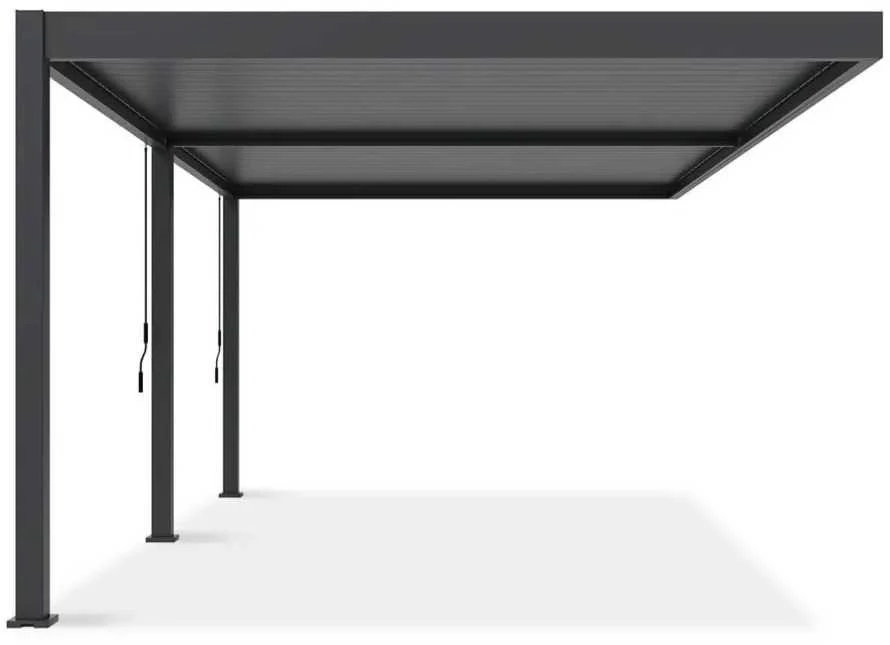 Pavėsinė Pergola DELUXE WALL 3.6x6, Anthracite (montuojama prie sienos)