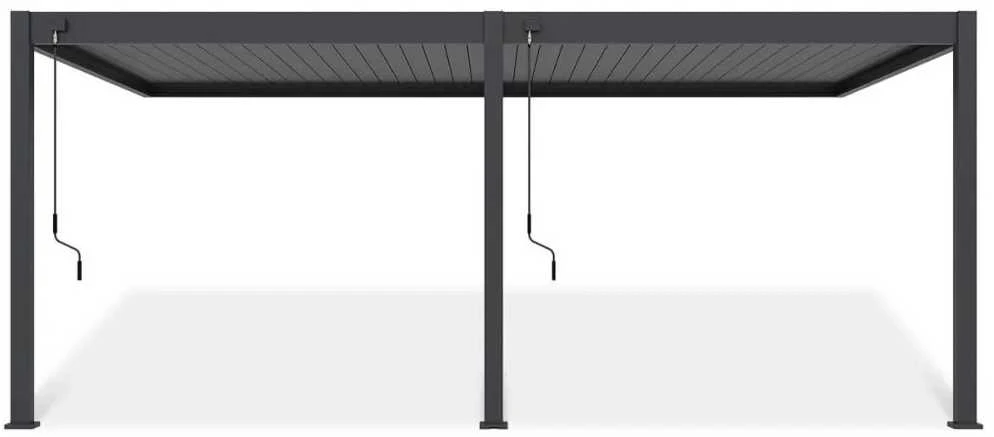 Pavėsinė Pergola DELUXE WALL 3.6x6, Anthracite (montuojama prie sienos)
