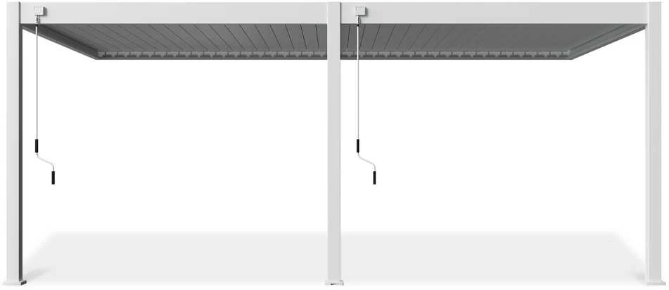 Pavėsinė Pergola DELUXE WALL 3.6x6, Baltas (montuojama prie sienos)