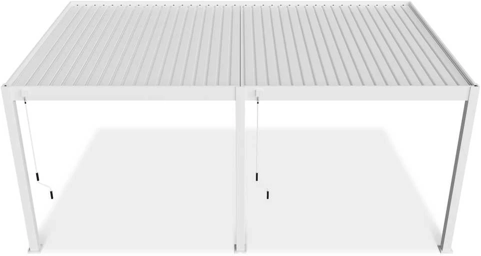Pavėsinė Pergola DELUXE WALL 3.6x6, Baltas (montuojama prie sienos)