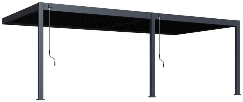 Pavėsinė Pergola DELUXE WALL 3.6x7.2, Anthracite (montuojama prie sienos)
