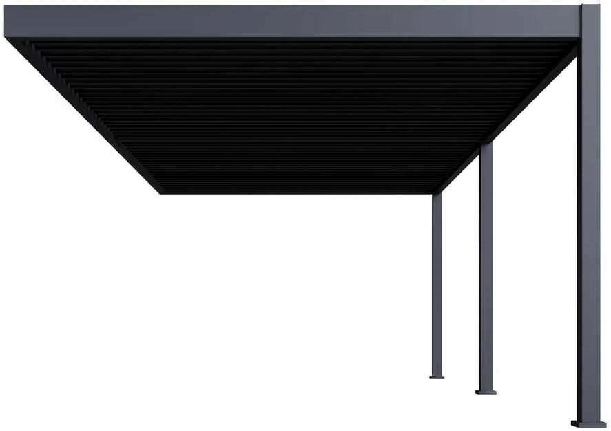 Pavėsinė Pergola DELUXE WALL 3.6x7.2, Anthracite (montuojama prie sienos)