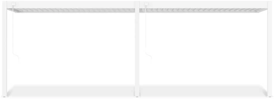 Pavėsinė Pergola DELUXE WALL 3.6x7.2, Baltas (montuojama prie sienos)
