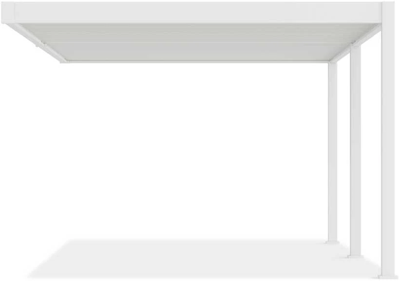 Pavėsinė Pergola DELUXE WALL 3.6x7.2, Baltas (montuojama prie sienos)