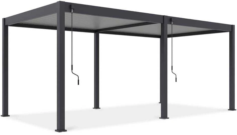 Pavėsinė Pergola ELEGANCE 3x6, Anthracite/Light Pilkas