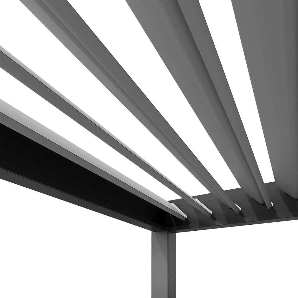 Pavėsinė Pergola ELEGANCE 3x6, Anthracite/Light Pilkas