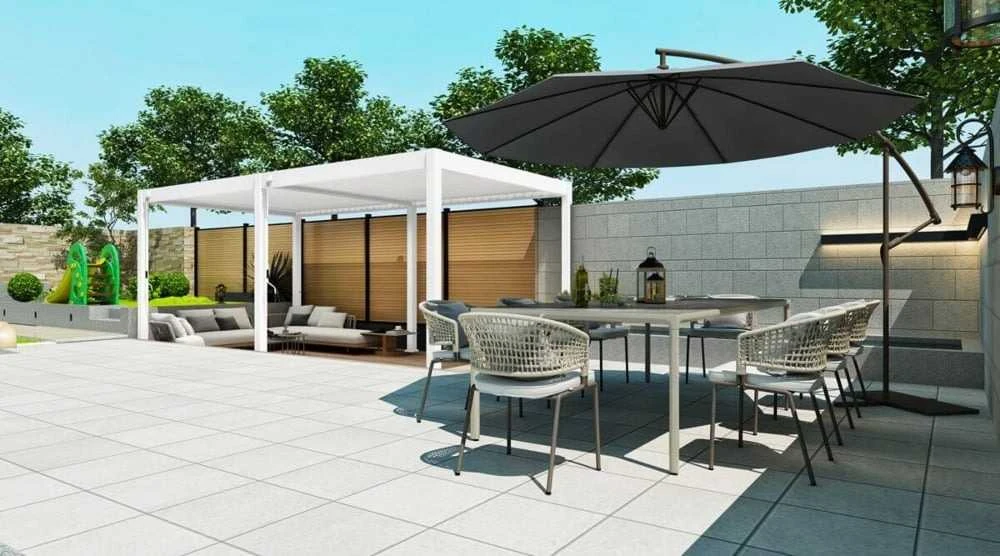 Pavėsinė Pergola ELEGANCE 3x6, Baltas