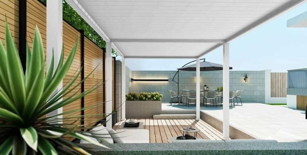 Pavėsinė Pergola ELEGANCE 3x6, Baltas