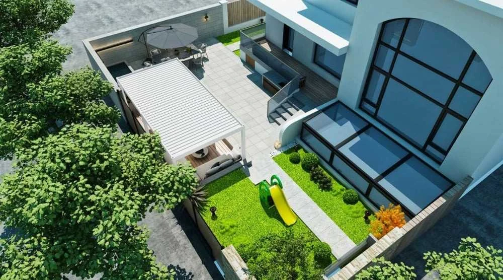 Pavėsinė Pergola ELEGANCE 3x6, Baltas