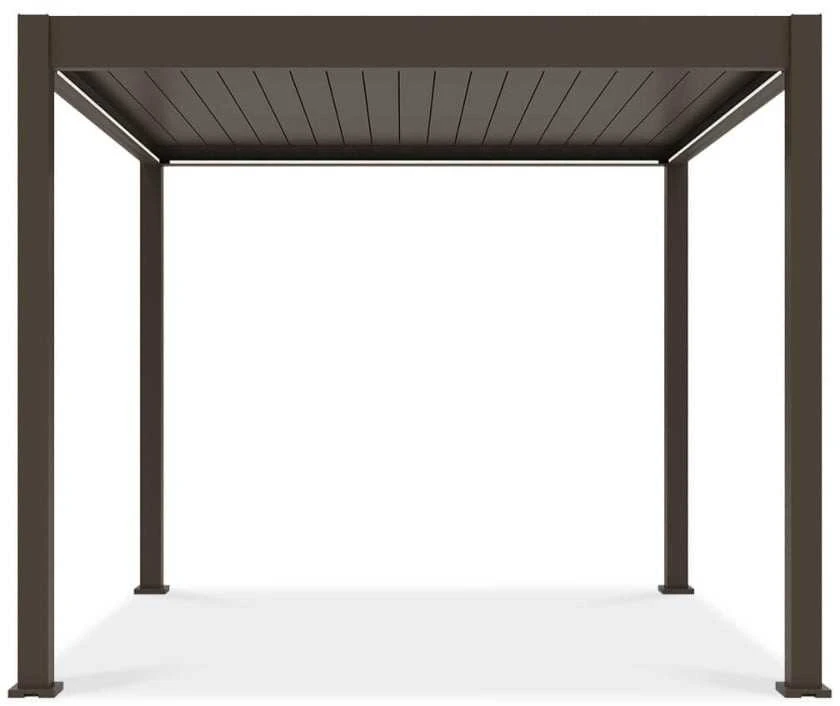 Pavėsinė Pergola ELEGANCE AUTOMATIC 3x3 su LED, Taupe