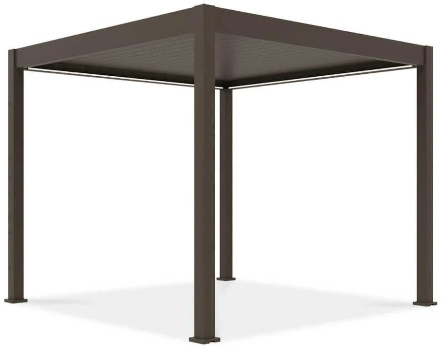 Pavėsinė Pergola ELEGANCE AUTOMATIC 3x3 su LED, Taupe