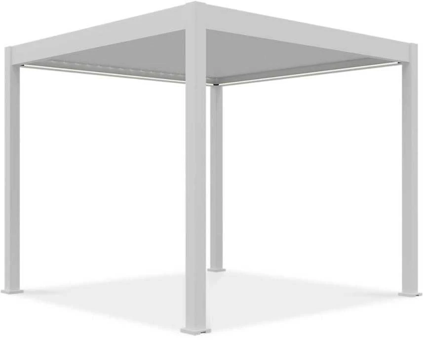 Pavėsinė Pergola ELEGANCE AUTOMATIC 3x3 su LED, Baltas