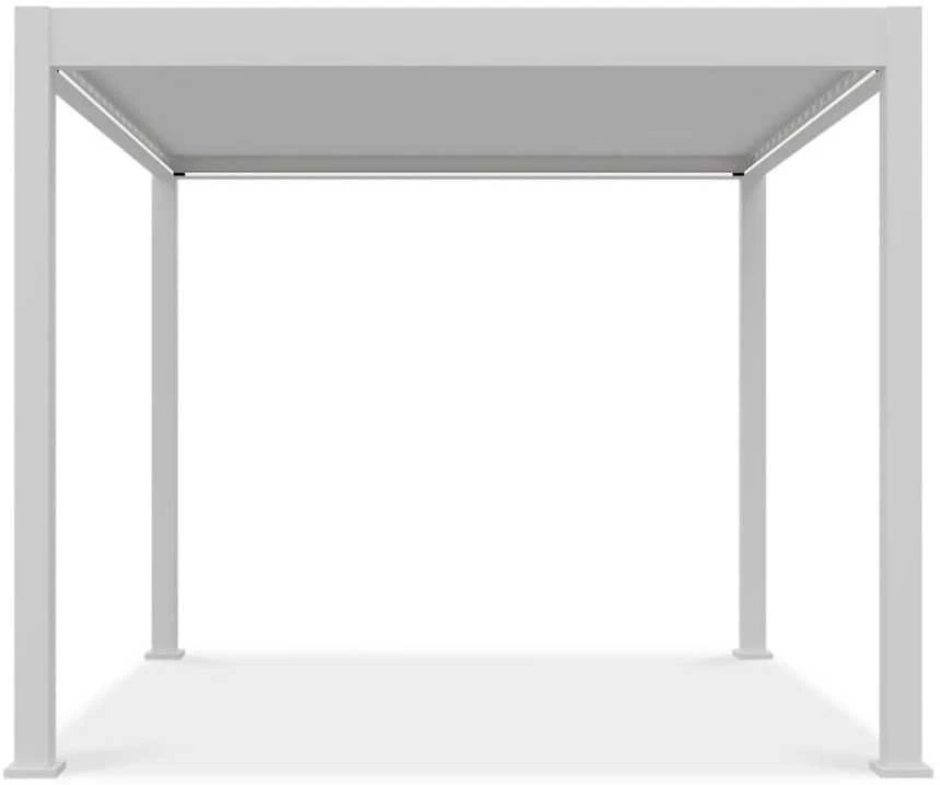 Pavėsinė Pergola ELEGANCE AUTOMATIC 3x3 su LED, Baltas