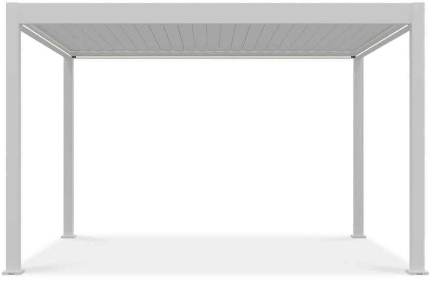 Pavėsinė Pergola ELEGANCE AUTOMATIC 3x4 su LED, Baltas