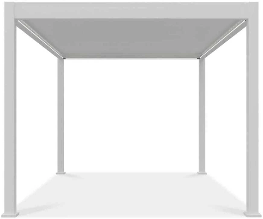Pavėsinė Pergola ELEGANCE AUTOMATIC 3x4 su LED, Baltas