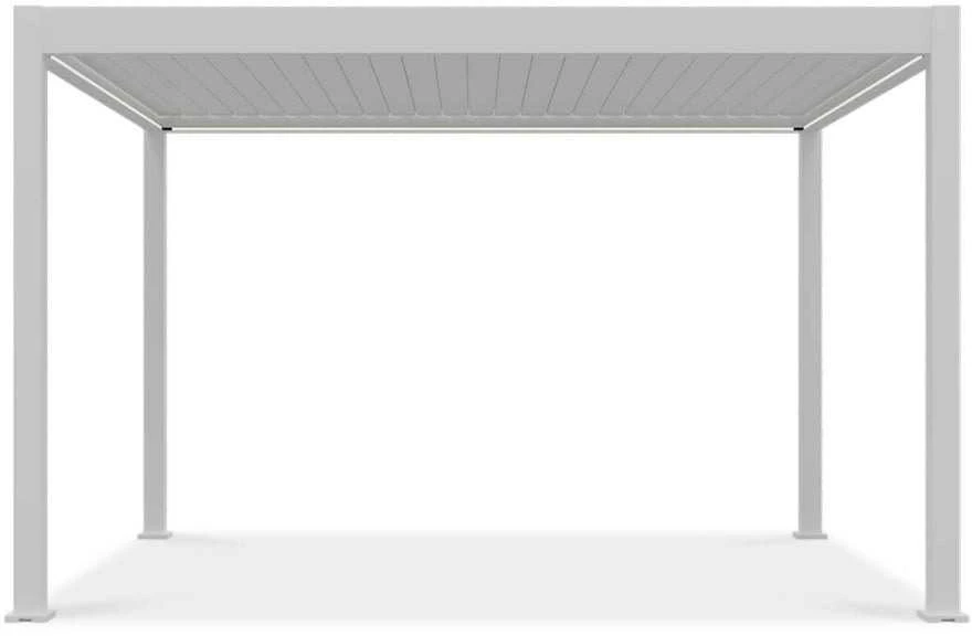 Pavėsinė Pergola ELEGANCE AUTOMATIC 3x4 su LED, Baltas