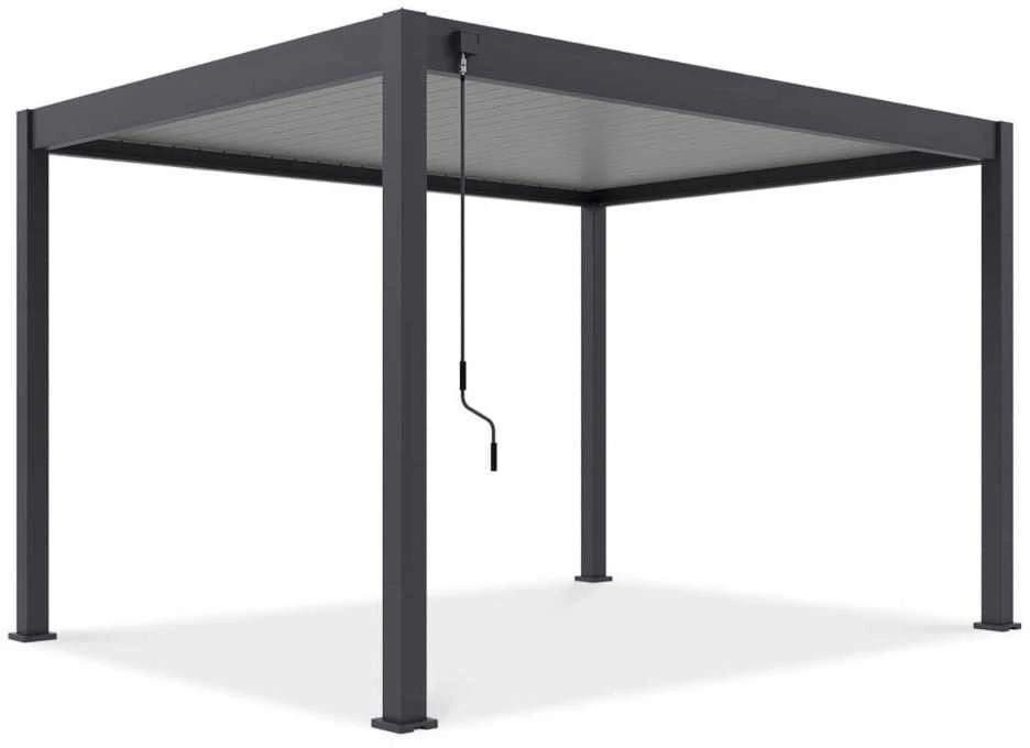 Pavėsinė Pergola ELEGANCE AUTOMATIC 3x4 su LED, Anthracite/Light Pilkas