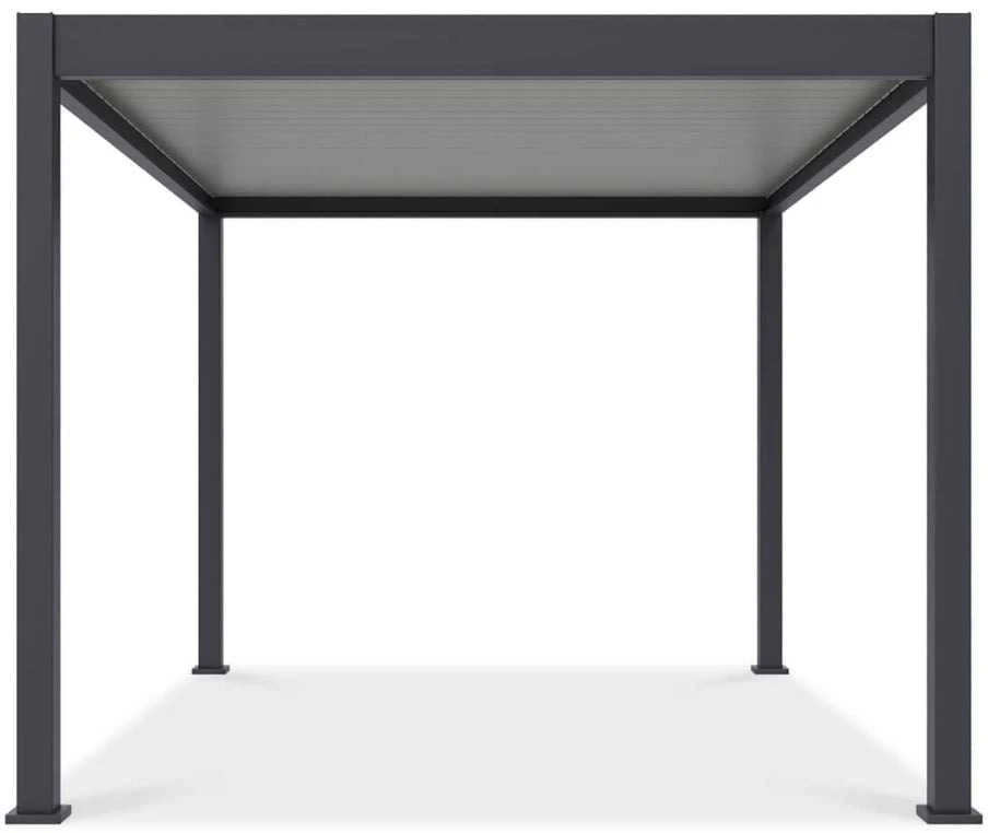 Pavėsinė Pergola ELEGANCE AUTOMATIC 3x4 su LED, Anthracite/Light Pilkas