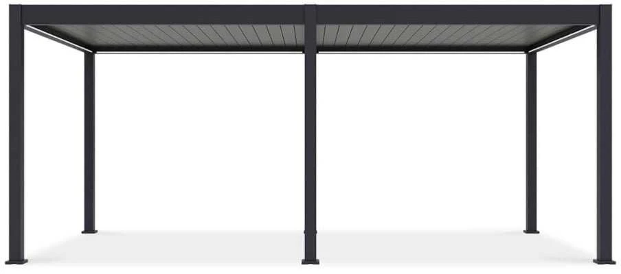 Pavėsinė Pergola ELEGANCE AUTOMATIC 3x6 su LED, Anthracite/Light Pilkas