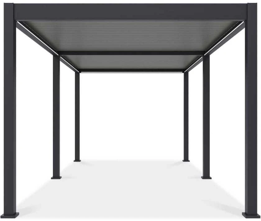Pavėsinė Pergola ELEGANCE AUTOMATIC 3x6 su LED, Anthracite/Light Pilkas