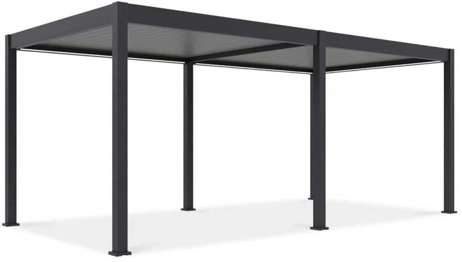 Pavėsinė Pergola ELEGANCE AUTOMATIC 3x6 su LED, Anthracite/Light Pilkas