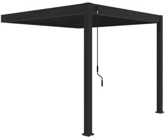 Pavėsinė Pergola ELEGANCE WALL 3x3, Anthracite, montuojama prie sienos