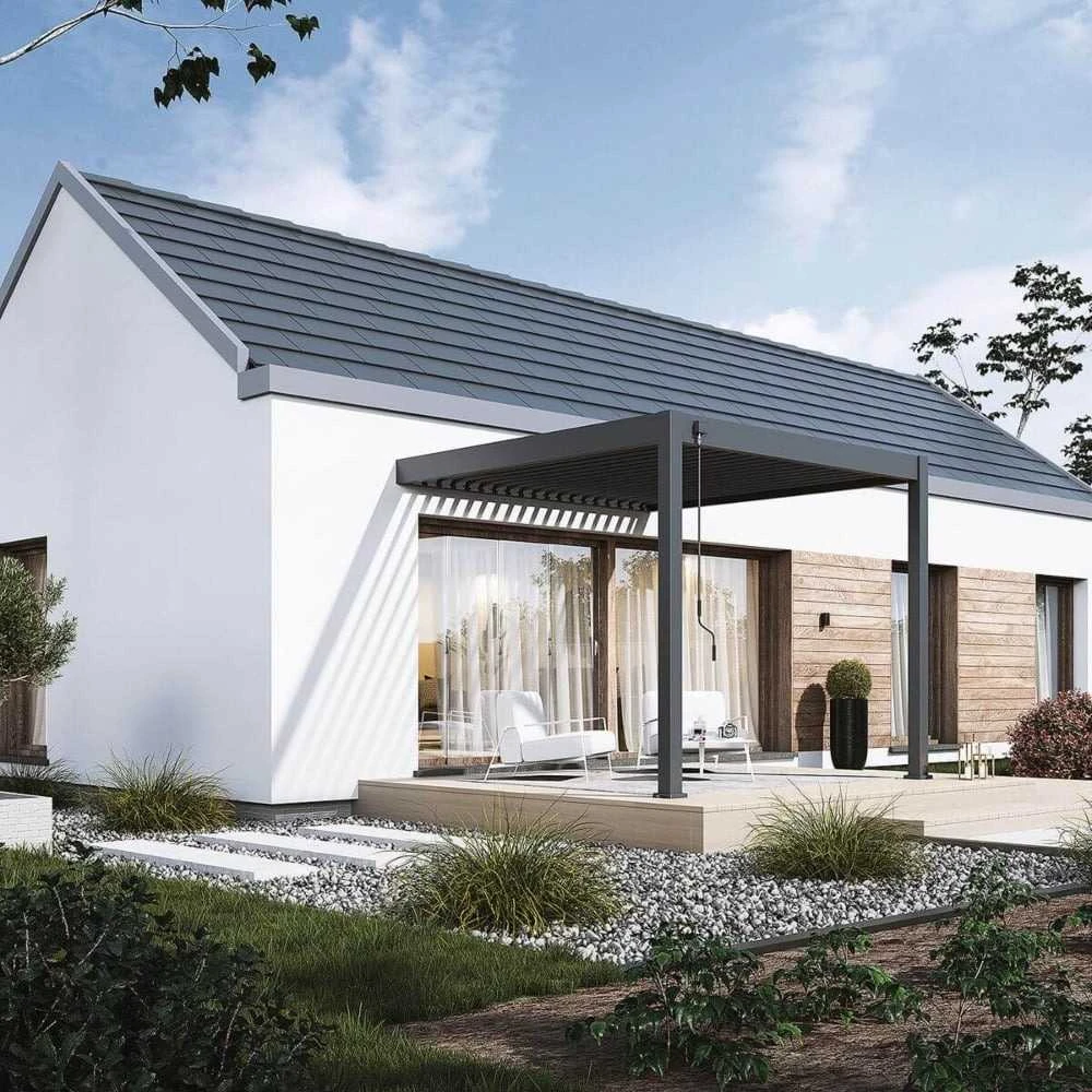 Pavėsinė Pergola ELEGANCE WALL 3x3, Anthracite, montuojama prie sienos