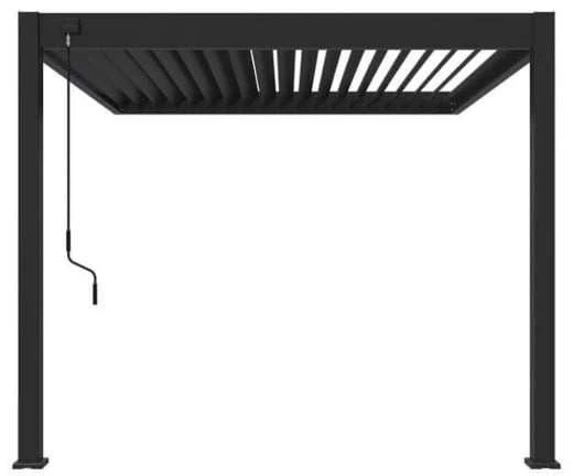 Pavėsinė Pergola ELEGANCE WALL 3x3, Anthracite, montuojama prie sienos