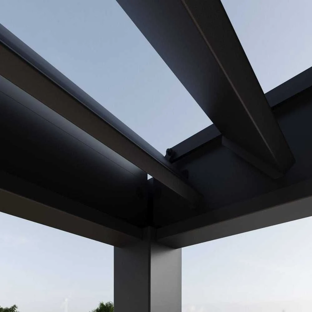 Pavėsinė Pergola ELEGANCE WALL 3x3, Anthracite, montuojama prie sienos