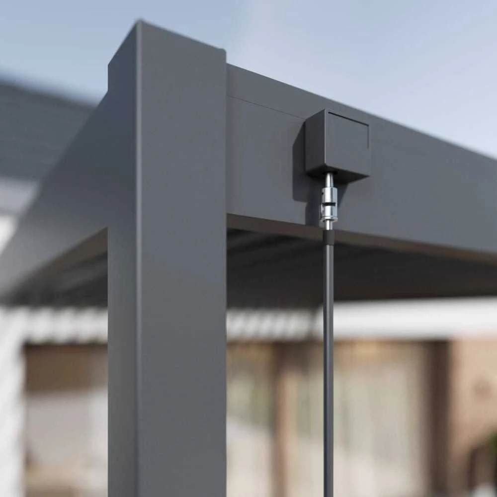 Pavėsinė Pergola ELEGANCE WALL 3x3, Anthracite, montuojama prie sienos