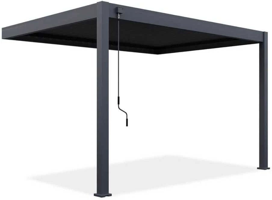 Pavėsinė Pergola ELEGANCE WALL 3x4, Anthracite, montuojama prie sienos