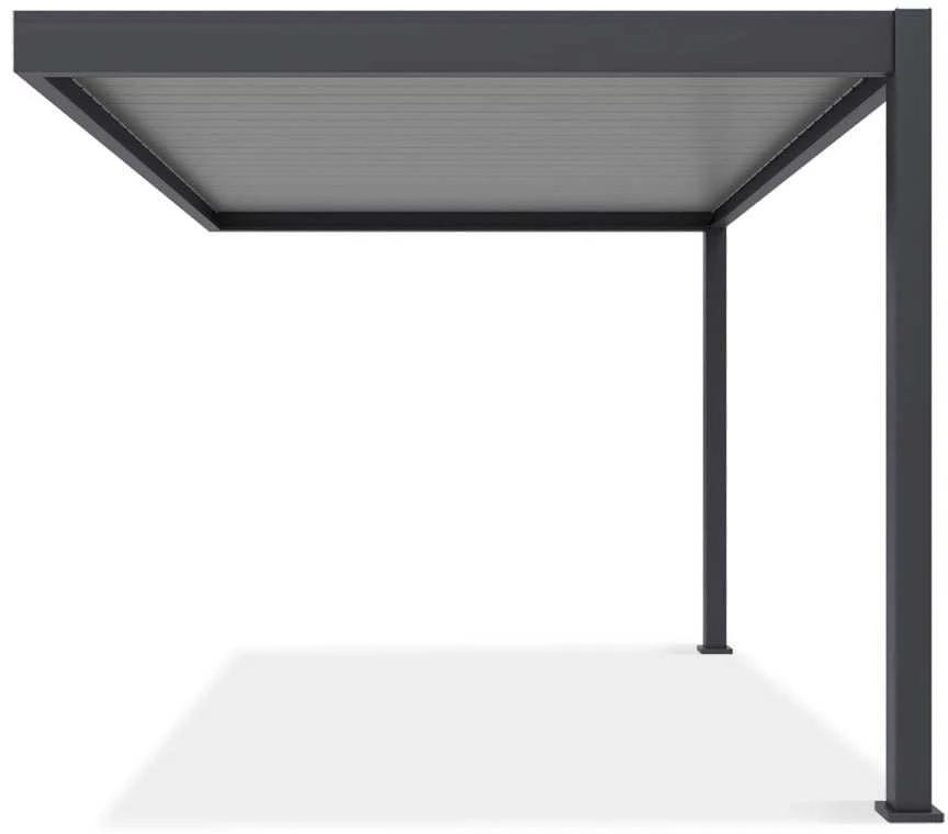 Pavėsinė Pergola ELEGANCE WALL 3x4, Anthracite/Light Pilkas, montuojama prie sienos