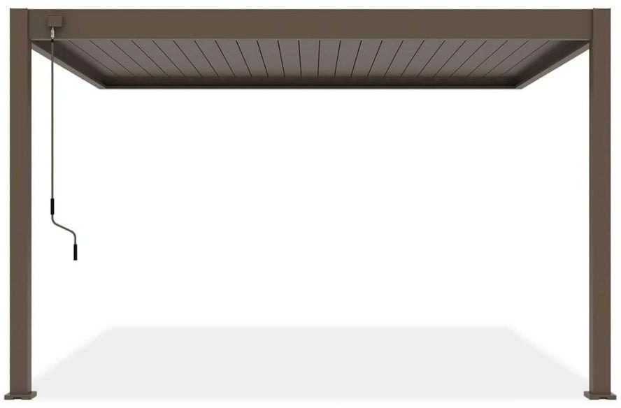 Pavėsinė Pergola ELEGANCE WALL 3x4, Taupe, montuojama prie sienos