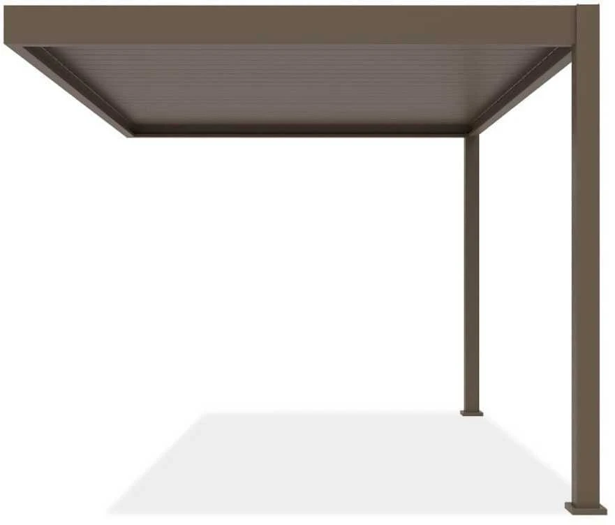 Pavėsinė Pergola ELEGANCE WALL 3x4, Taupe, montuojama prie sienos