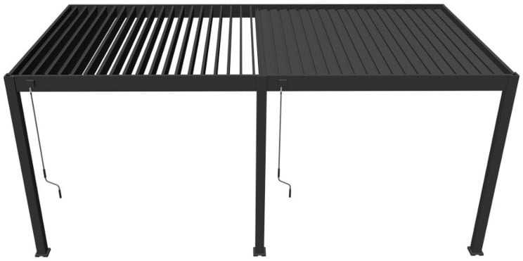 Pavėsinė Pergola ELEGANCE WALL 3x6, Anthracite, montuojama prie sienos