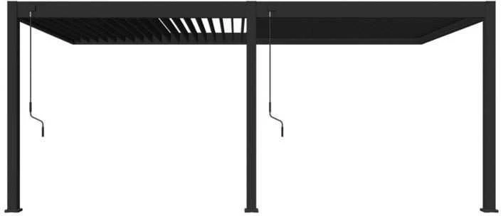 Pavėsinė Pergola ELEGANCE WALL 3x6, Anthracite, montuojama prie sienos
