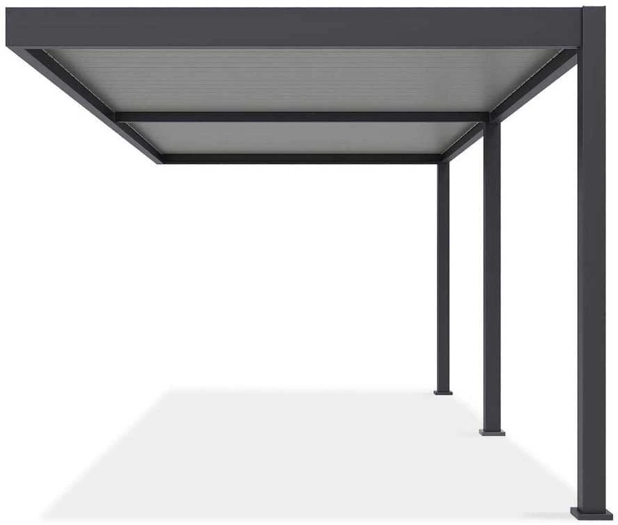 Pavėsinė Pergola ELEGANCE WALL 3x6, Anthracite/Light Pilkas, montuojama prie sienos