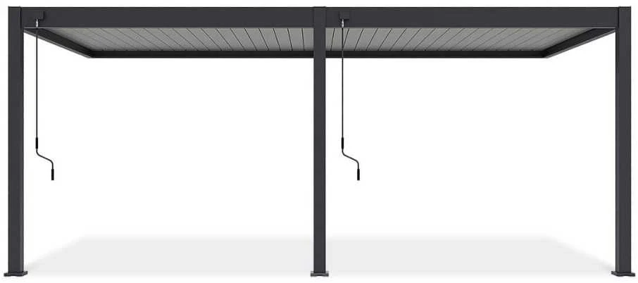 Pavėsinė Pergola ELEGANCE WALL 3x6, Anthracite/Light Pilkas, montuojama prie sienos