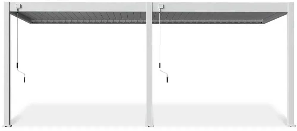 Pavėsinė Pergola ELEGANCE WALL 3x6, Baltas, montuojama prie sienos