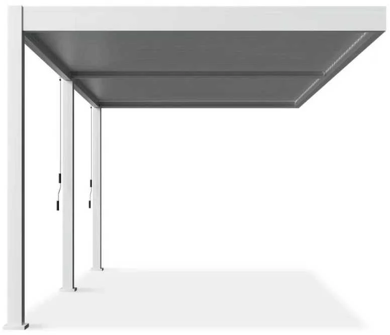 Pavėsinė Pergola ELEGANCE WALL 3x6, Baltas, montuojama prie sienos