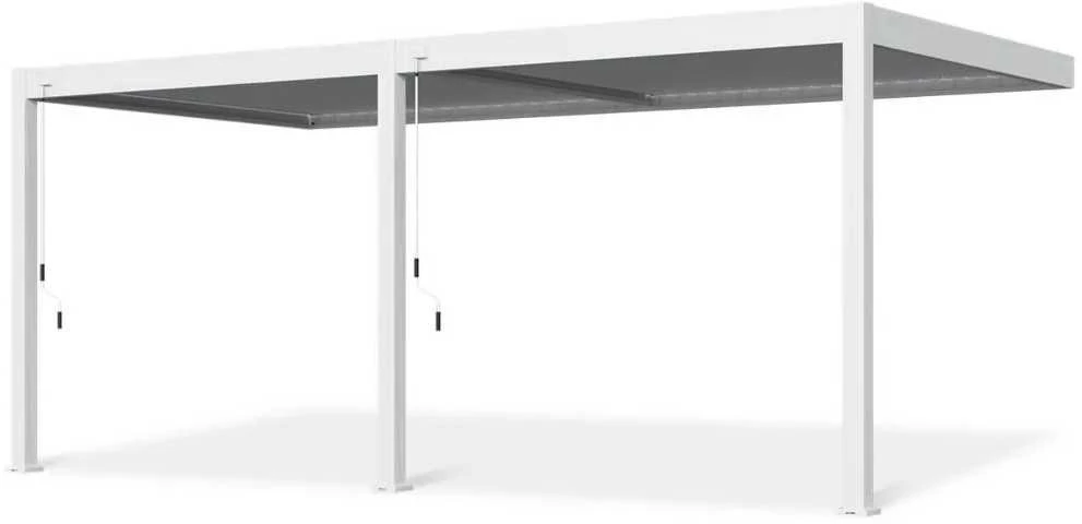 Pavėsinė Pergola ELEGANCE WALL 3x6, Baltas, montuojama prie sienos