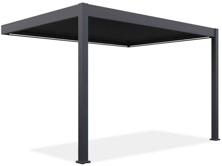 Pavėsinė Pergola ELEGANCE WALL AUTOMATIC 3x4 su LED, Anthracite, montuojama prie sienos