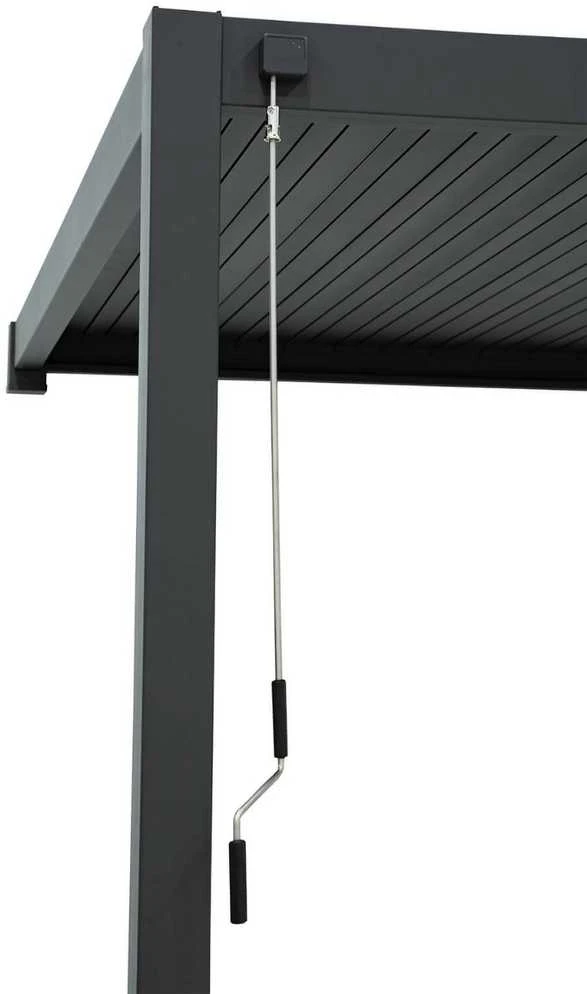 Pavėsinė Pergola Premium Wall 3x3 Anthracite, montuojama prie sienos
