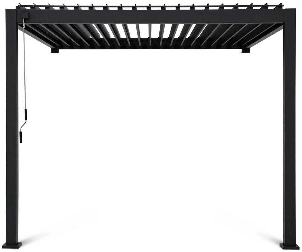 Pavėsinė Pergola Premium Wall 3x3 Anthracite, montuojama prie sienos