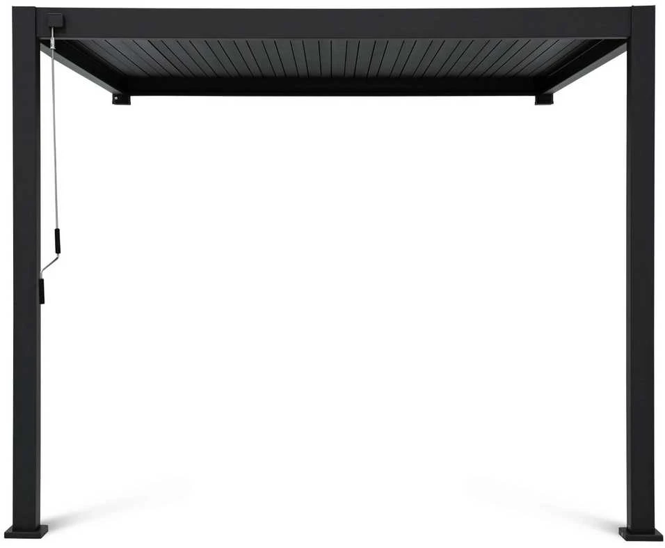 Pavėsinė Pergola Premium Wall 3x3 Anthracite, montuojama prie sienos
