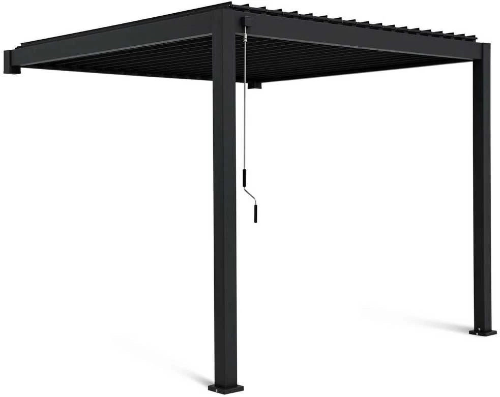 Pavėsinė Pergola Premium Wall 3x4 Anthracite, montuojama prie sienos